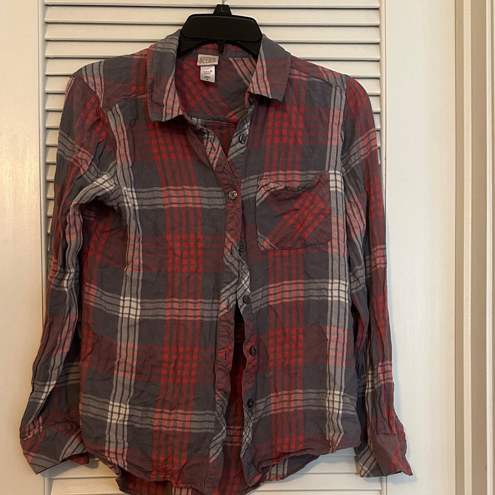 Canyon River Blues Red and Gray Plaid Shirt
